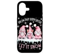 Snow Day Supporter Xmas Holiday Let It Snow Cute Three GNOME Coque pour iPhone 17