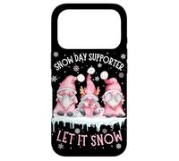 Snow Day Supporter Xmas Holiday Let It Snow Cute Three GNOME Coque pour iPhone 17 Pro