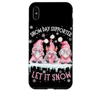 Snow Day Supporter Xmas Holiday Let It Snow Cute Three GNOME Coque pour iPhone XS Max
