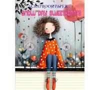 Snow Day Sweethearts Scrapbook Paper: High Quality Illustrations Of Peoples, For Ephemera, Mixed Media, and More.