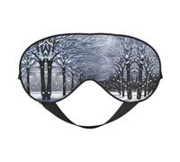 Snow Falling in The Park Masque doux pour les yeux / Masque de sommeil / Masque occultant pour les yeux, convient pour les voyages, le bureau, le yoga, la sieste