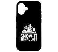 Snow FI Signal Lost Funny Winter Snowman WiFi Coque pour iPhone 16