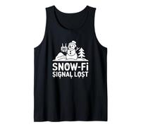 Snow FI Signal Lost Funny Winter Snowman WiFi Débardeur