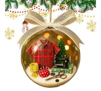 Snow Globe Christmas Tree Decorations - Festive Enneigée Rongeant des Décorations D'arbres Chrétiens Claires | Balle De Décorations De Noël | Artisanat Affligé pour La, L'école d'art,