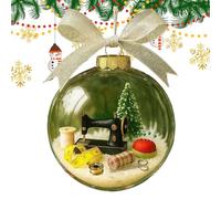 Snow Globe Christmas Tree Decorations - Festive Enneigée Rongeant des Décorations D'arbres Chrétiens Claires | Balle De Décorations De Noël | Artisanat Affligé pour La, L'école d'art,