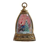 Snow Globe Lantern, Glittering Lighted Lamp, Rotating LED Lantern with Sparkling Scene and Timer Function, Musical Holiday Decoration with Warm Glow, Snow Globe for Desk Home Room Party Offices