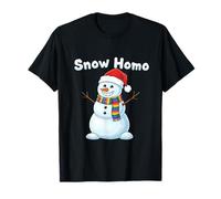 Snow Homo Conception drôle de Bonhomme de Neige LGBTQ+ T-Shirt