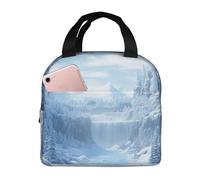 Snow Ice World Sac à déjeuner isotherme portable avec doublure en feuille d'aluminium, grand refroidisseur thermique en tissu Oxford