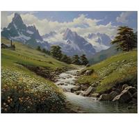 Snow is Melting Kit de broderie au point de croix compté 14 fils 100 % coton 300 x 220 cm 54 x 40 cm