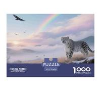 Snow Leopard Landscape Pièces en Carton Solides Aide À Améliorer La Concentration, Les Capacités De Résolution Et La Coordination Main-œil 70x50cm/1000pcs