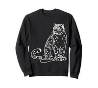 Snow Leopard Line Art Wildlife Big Cat Dessin Sweatshirt