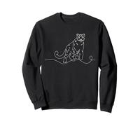 Snow Leopard Line Art Wildlife Big Cat Dessin Sweatshirt