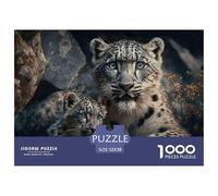 Snow Leopard母子 Pièces À Surface Lisse pour Améliorer La Patience, La Concentration Et Les Capacités Cognitives Pendant Le Temps Libre 52x38cm/1000pcs