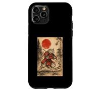 Snow Leopard Samurai Warrior Japanese Vintage Graphic Humor Coque pour iPhone 11 Pro