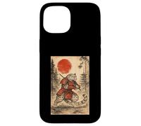 Snow Leopard Samurai Warrior Japanese Vintage Graphic Humor Coque pour iPhone 15