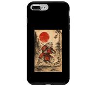 Snow Leopard Samurai Warrior Japanese Vintage Graphic Humor Coque pour iPhone 7 Plus/8 Plus
