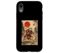 Snow Leopard Samurai Warrior Japanese Vintage Graphic Humor Coque pour iPhone XR