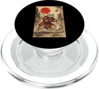 Snow Leopard Samurai Warrior Japanese Vintage Graphic Humor PopSockets PopGrip pour MagSafe