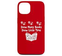 Snow Many Books Snow Little Time Reading Christmas Book Club Coque pour iPhone 13