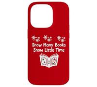 Snow Many Books Snow Little Time Reading Christmas Book Club Coque pour iPhone 14 Pro