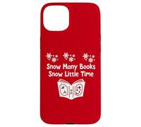 Snow Many Books Snow Little Time Reading Christmas Book Club Coque pour iPhone 15 Plus