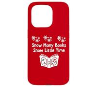 Snow Many Books Snow Little Time Reading Christmas Book Club Coque pour iPhone 15 Pro