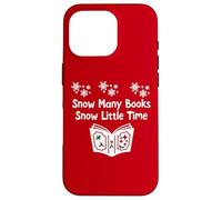 Snow Many Books Snow Little Time Reading Christmas Book Club Coque pour iPhone 16 Pro
