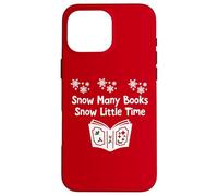 Snow Many Books Snow Little Time Reading Christmas Book Club Coque pour iPhone 16 Pro Max
