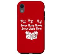 Snow Many Books Snow Little Time Reading Christmas Book Club Coque pour iPhone XR