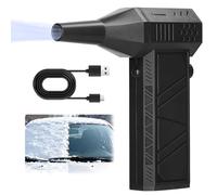 Snow Master Pro Souffleuse à neige à LED 130 000 tr/min pour voiture, 4 vitesses, double mode, rechargeable par USB, pour pare-brise, allées et nettoyage de la maison (noir)