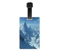 Snow Mountain Étiquette de bagage pour valises - Étiquettes de bagage en PVC pour navires de croisière et essentiels de voyage en avion