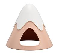 Snow Mountain Hamster Hideout | ABS Plastic Small Animal Shelter pour Les cobayes/Chinchillas/Hamsters Nains | Escape - Design de Preuve avec Un Trou d'entrée de 6 cm (Pink)