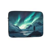 Snow Mountain Housse de protection antichoc pour ordinateur portable 17" Motif aurores boréales du Nord