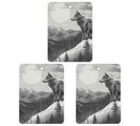 Snow Mountain Lot de 3 désodorisants carrés à suspendre pour voiture, maison, bureau, style gris