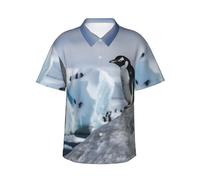 Snow Mountain Pingouin Chemise hawaïenne à manches courtes pour homme, Noir , 3XL
