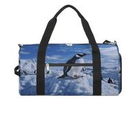 Snow Mountain Sac de sport pour femme et homme avec compartiment à chaussures imperméable pour le sport, les gymnases, le yoga, Pingouin des montagnes., Taille unique