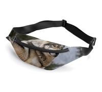 Snow Mountain Wild Wolf Sac banane avec sangle réglable, sac à bandoulière léger, mini sac banane mains libres pour la course à pied ou la salle de sport