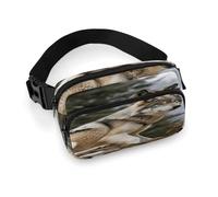 Snow Mountain Wild Wolf Sac banane tendance avec sangle réglable et poches zippées, sac à bandoulière pour voyage, cyclisme, course à pied, randonnée