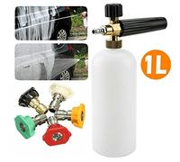 Snow Mousse Lance Auto Pression Washer Jet à libération rapide pulvérisateur en mousse avec connecteur rapide de 1/4 de pouce et 5 Basses de laveuse pour laver la voiture 1 L