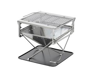Snow Peak - Brasero grill 2 en 1 - Takibi Fire & Grill en Bois - Gris Gris
