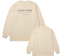 Snow Peak - T-shirt en coton - Garment Dyed LS T-Shirt Ivory en Coton - Taille S - Beige Beige S