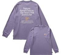 Snow Peak - T-shirt en polycoton - Living With Nature LS T-Shirt Purple en Coton - Taille XL - Violet Violet XL