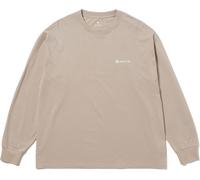 Snow Peak - T-shirt urbain en coton biologique léger à manches longues - Soft Cotton Relaxed Logo LS T-Shirt Greige en Coton - Taille M - Beige Beige M