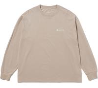Snow Peak - T-shirt urbain en coton biologique léger à manches longues - Soft Cotton Relaxed Logo LS T-Shirt Greige en Coton - Taille L - Beige Beige L