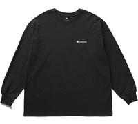 Snow Peak - T-shirt urbain en coton biologique léger - Soft Cotton Relaxed Logo LS T-Shirt Black en Coton - Taille M - Noir Noir M