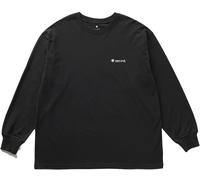 Snow Peak - T-shirt urbain en coton biologique léger - Soft Cotton Relaxed Logo LS T-Shirt Black en Coton - Taille XL - Noir Noir XL