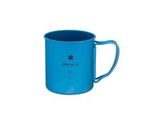 Snow Peak Tasse à paroi simple en titane 450 ml, bleu, ultra léger pour le camping et l'extérieur