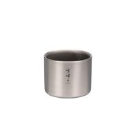 Snow Peak Tasse empilable en titane à double paroi M200, gris, ultra léger, tasse japonaise en titane pour camping et plein air