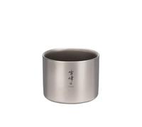 Snow Peak Tasse empilable en titane à double paroi M300, gris, ultra léger, tasse japonaise en titane pour camping et plein air