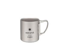 Snow Peak Tasse en titane à double paroi 220 tasses, gris, ultra légère en titane japonais pour camping et plein air